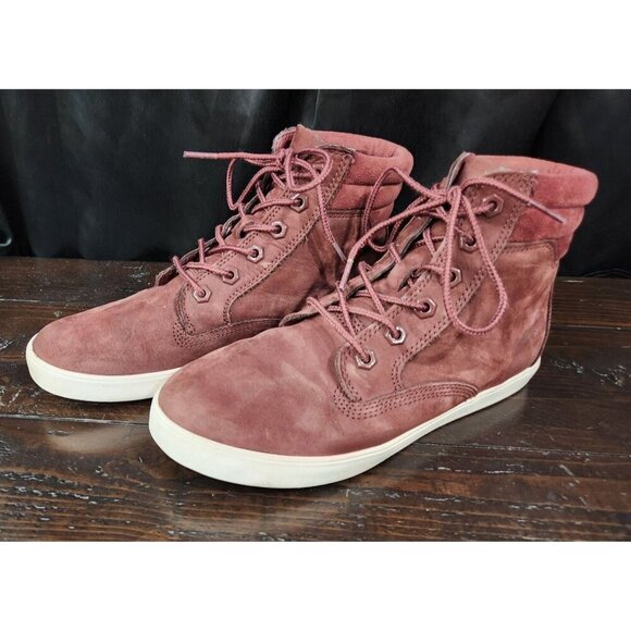 EUC Timberland Dausette Burgundy Nubuck Ankle Sneaker Boots/Sz. 8 - Picture 1 of 10